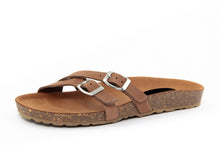 Carica l&#39;immagine nel visualizzatore di Gallery, Sandalo flat Donna colore Marrone

