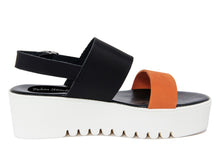Carica l&#39;immagine nel visualizzatore di Gallery, Sandali platform Donna in Pelle Arancio

