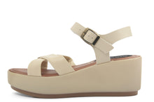 Carica l&#39;immagine nel visualizzatore di Gallery, Sandalo con zeppa Donna colore Beige
