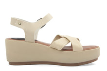 Carica l&#39;immagine nel visualizzatore di Gallery, Sandalo con zeppa Donna colore Beige
