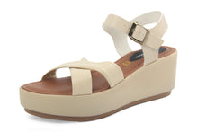 Carica l&#39;immagine nel visualizzatore di Gallery, Sandalo con zeppa Donna colore Beige
