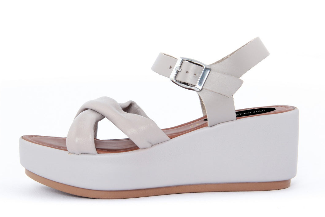Sandalo con zeppa Donna colore Grigio