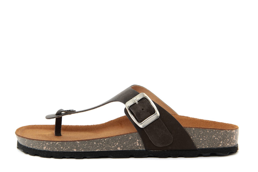 Sandalo flat Donna colore Marrone