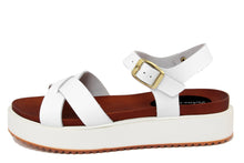 Carica l&#39;immagine nel visualizzatore di Gallery, Sandali platform Donna in Pelle Bianco
