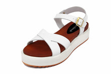 Carica l&#39;immagine nel visualizzatore di Gallery, Sandali platform Donna in Pelle Bianco
