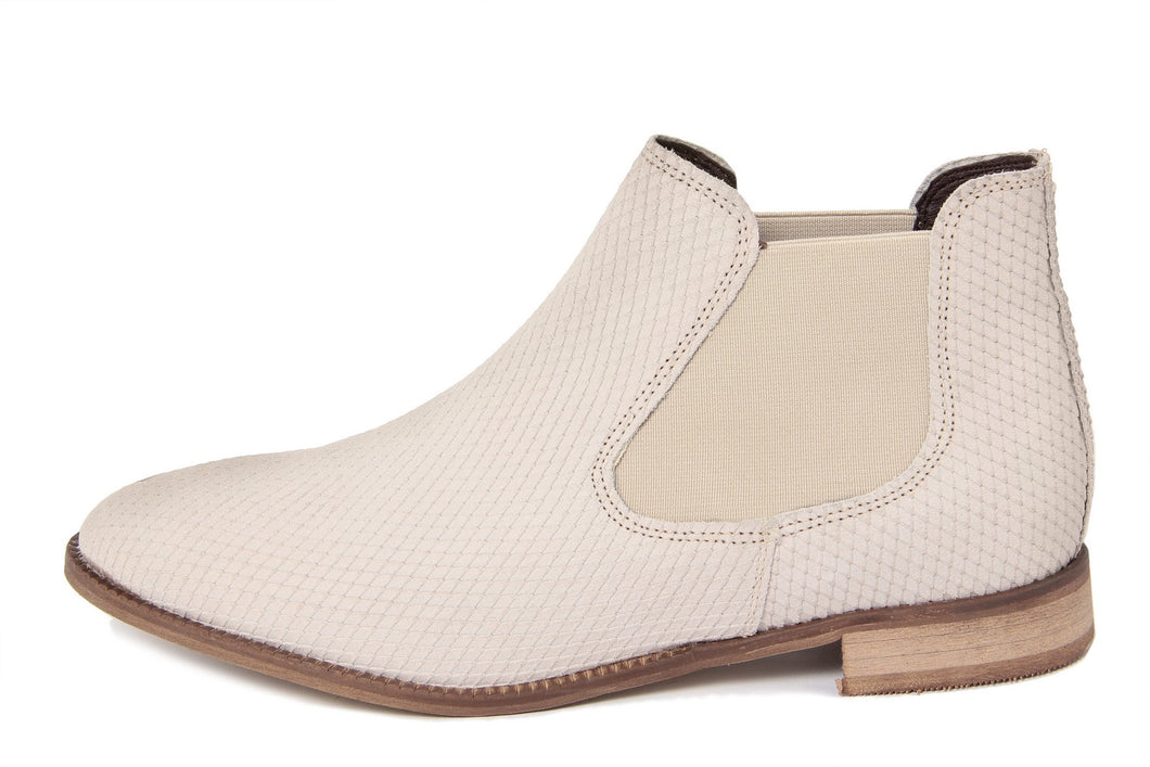 Stivaletto chelsea Donna in Pelle Beige