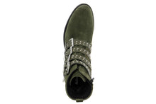 Carica l&#39;immagine nel visualizzatore di Gallery, Stivaletto biker Donna in Pelle Verde
