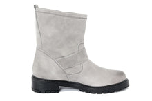 Carica l&#39;immagine nel visualizzatore di Gallery, Stivaletto biker Donna in Pelle Grigio
