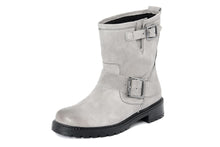 Carica l&#39;immagine nel visualizzatore di Gallery, Stivaletto biker Donna in Pelle Grigio
