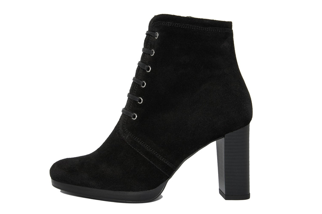 Stivaletto con tacco Donna in Pelle Nero