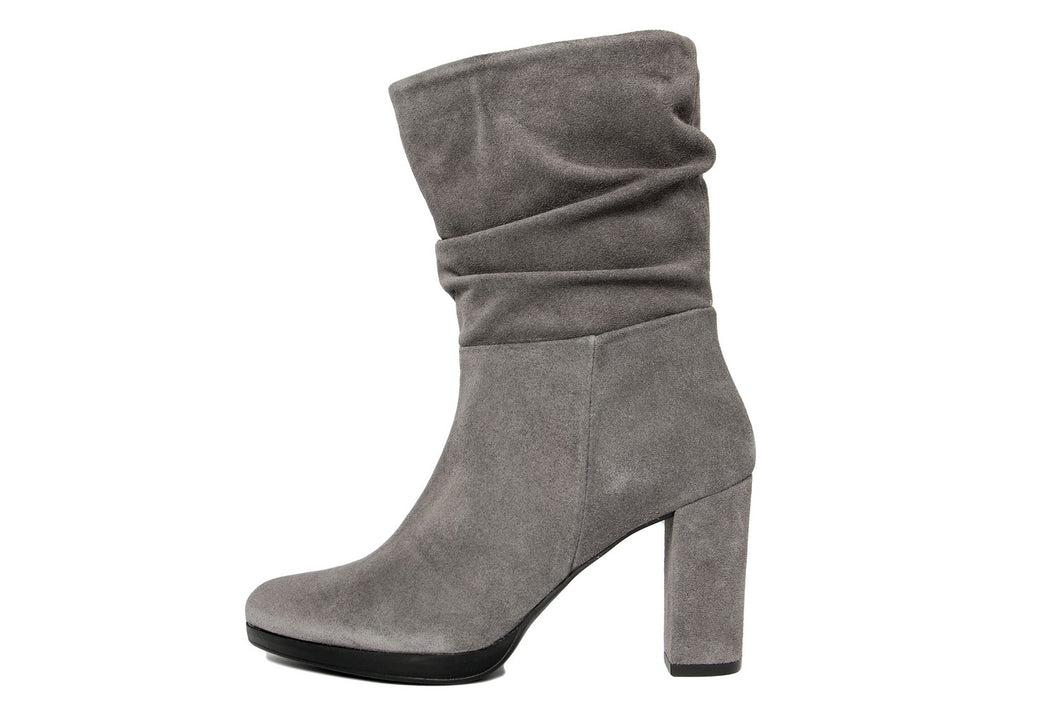 Stivaletto con tacco Donna in Pelle Grigio