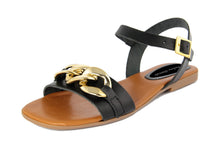 Carica l&#39;immagine nel visualizzatore di Gallery, Sandali flat Donna colore Nero
