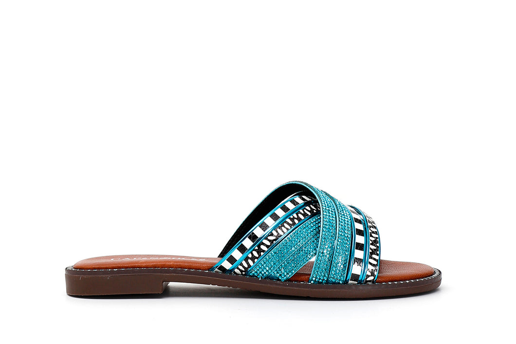 Sandali flat Donna colore Blu