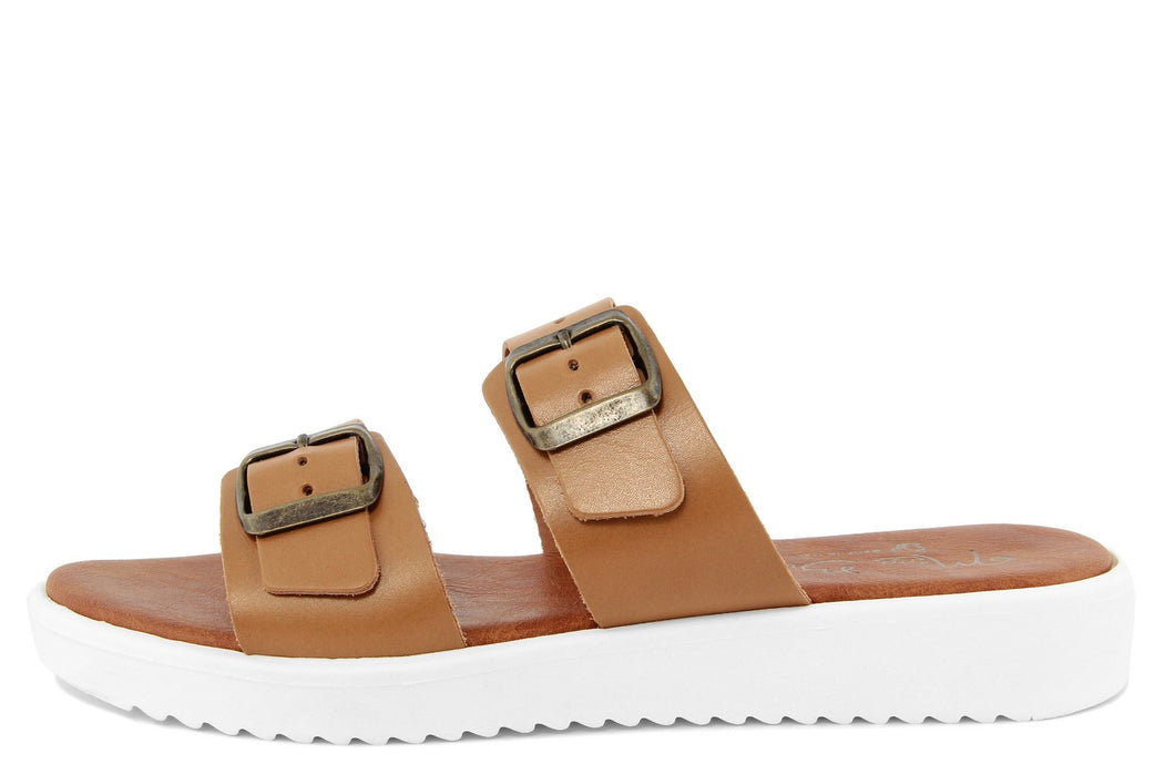 Sandalo Donna platform in pelle Cuoio