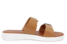 Carica l&#39;immagine nel visualizzatore di Gallery, Sandalo Donna platform in pelle Cuoio
