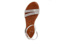 Carica l&#39;immagine nel visualizzatore di Gallery, Sandalo Donna platform in pelle Bianco Dorato
