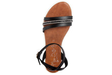 Carica l&#39;immagine nel visualizzatore di Gallery, Sandalo Donna platform in pelle Nero
