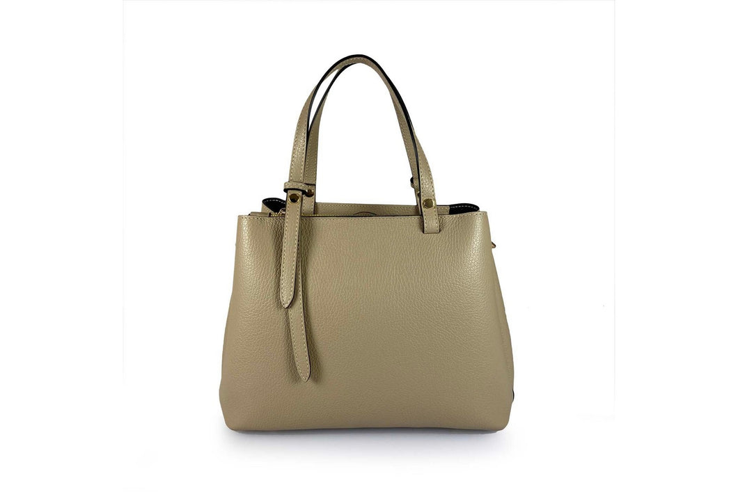 Borse Donna colore Beige in pelle Made in Italy