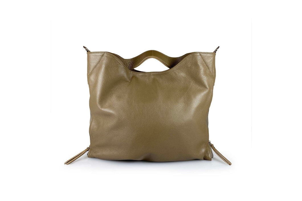 Borse Donna colore Beige in pelle Made in Italy