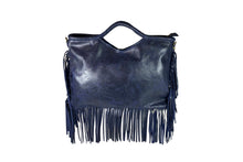 Carica l&#39;immagine nel visualizzatore di Gallery, Borse Donna colore Blu in pelle Made in Italy
