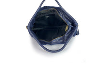 Carica l&#39;immagine nel visualizzatore di Gallery, Borse Donna colore Blu in pelle Made in Italy
