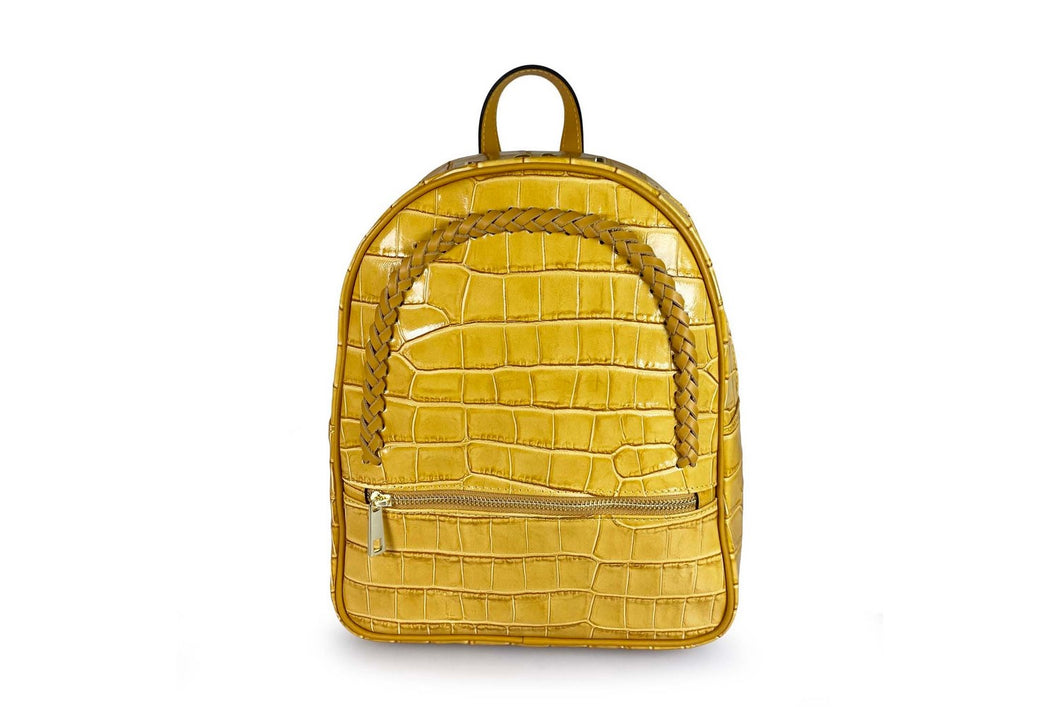 Borse Donna colore Giallo in pelle Made in Italy