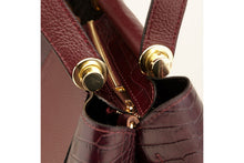 Carica l&#39;immagine nel visualizzatore di Gallery, Borse Donna colore Bordeaux in pelle Made in Italy
