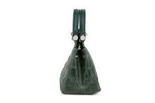 Carica l&#39;immagine nel visualizzatore di Gallery, Borse Donna colore Verde in pelle Made in Italy
