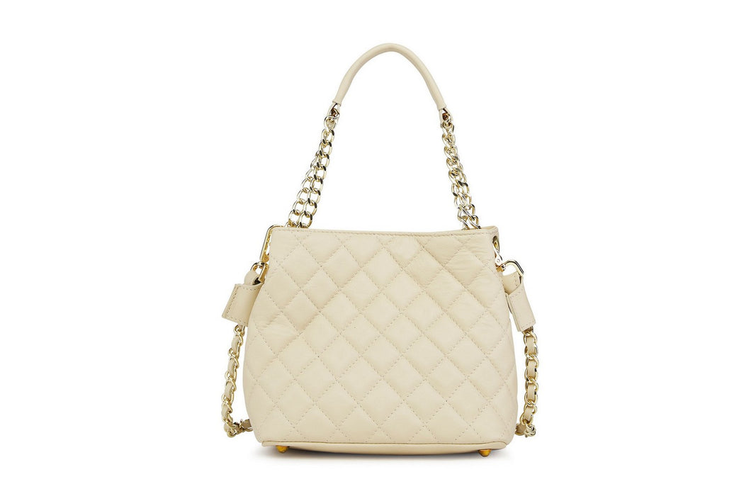 Borse Donna colore Beige in pelle Made in Italy