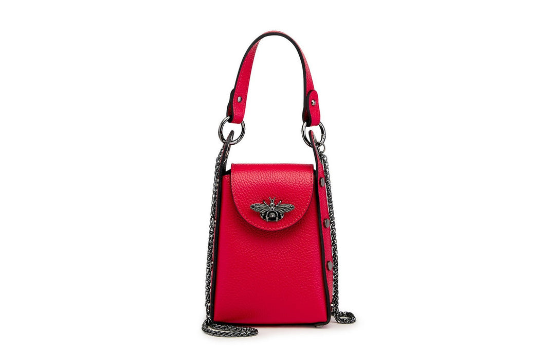 Borse Donna colore Rosso in pelle Made in Italy