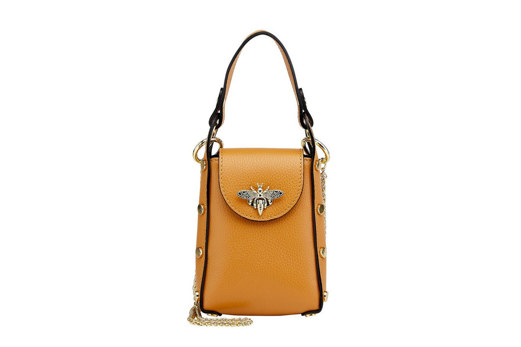 Borse Donna colore Giallo in pelle Made in Italy