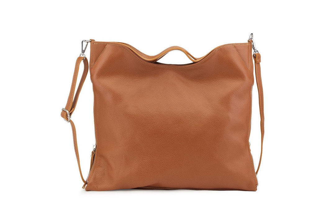 Borse Donna colore Cuoio in pelle Made in Italy