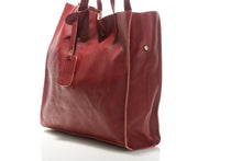 Carica l&#39;immagine nel visualizzatore di Gallery, Borse Donna colore Bordeaux in pelle Made in Italy
