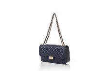 Carica l&#39;immagine nel visualizzatore di Gallery, Borse Donna colore Blu in pelle Made in Italy
