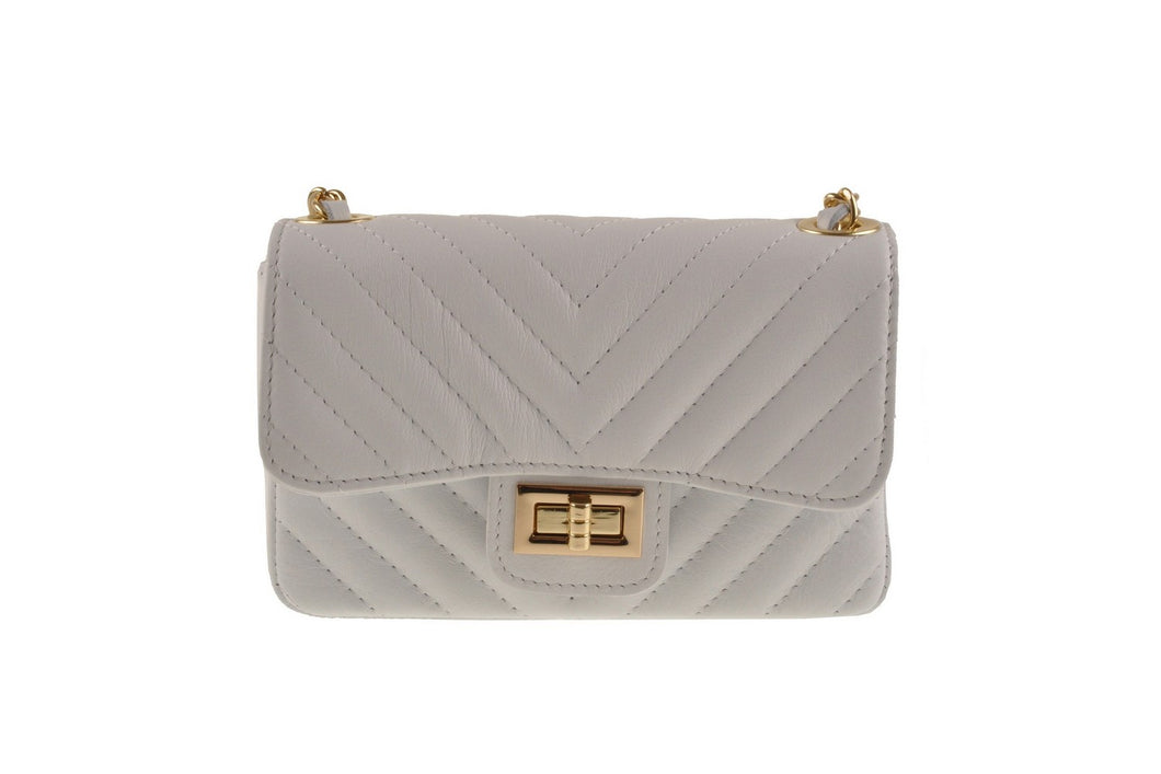 Borse Donna colore Bianco sporco in pelle Made in Italy