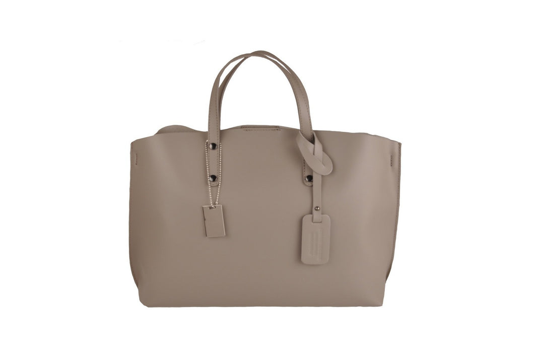 Borse Donna colore Grigio in pelle Made in Italy