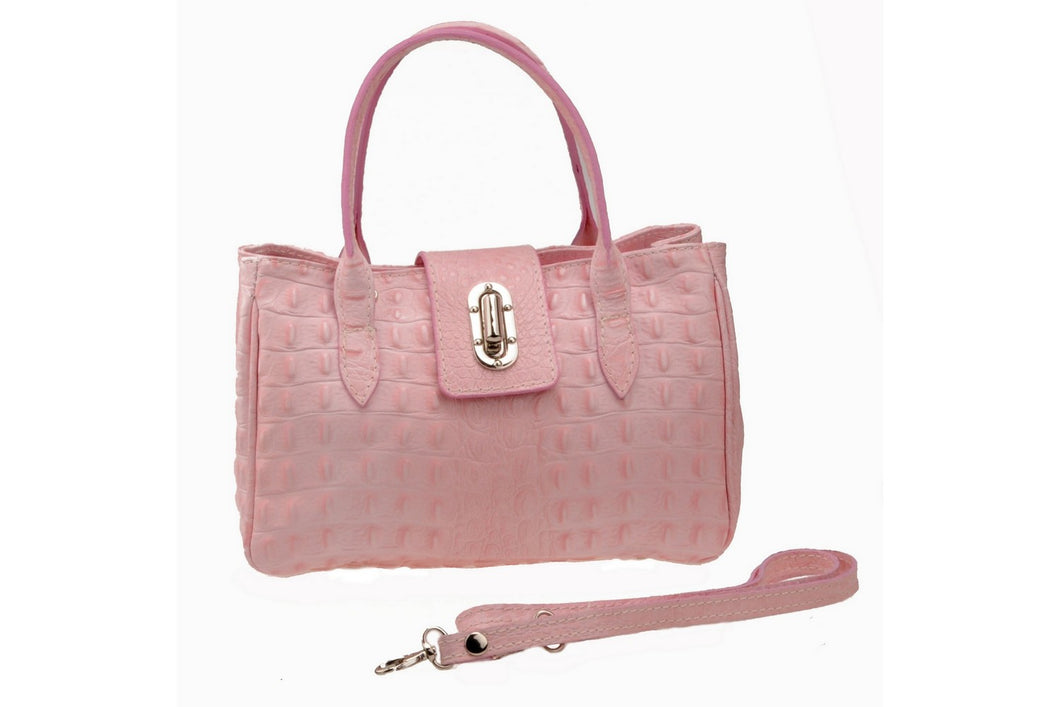 Borse Donna colore Rosa in pelle Made in Italy