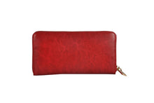 Carica l&#39;immagine nel visualizzatore di Gallery, Portafogli Donna colore Rosso in pelle Made in Italy
