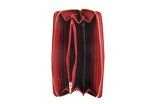 Carica l&#39;immagine nel visualizzatore di Gallery, Portafogli Donna colore Rosso in pelle Made in Italy
