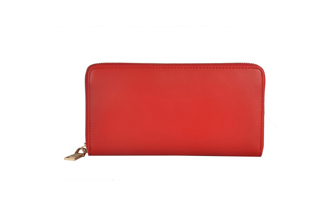 Portafogli Donna colore Rosso in pelle Made in Italy