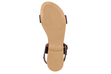 Carica l&#39;immagine nel visualizzatore di Gallery, Sandali flat Donna in Pelle Marrone
