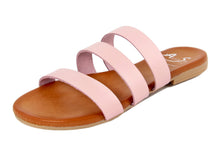 Carica l&#39;immagine nel visualizzatore di Gallery, Sandali flat Donna in Pelle Rosa
