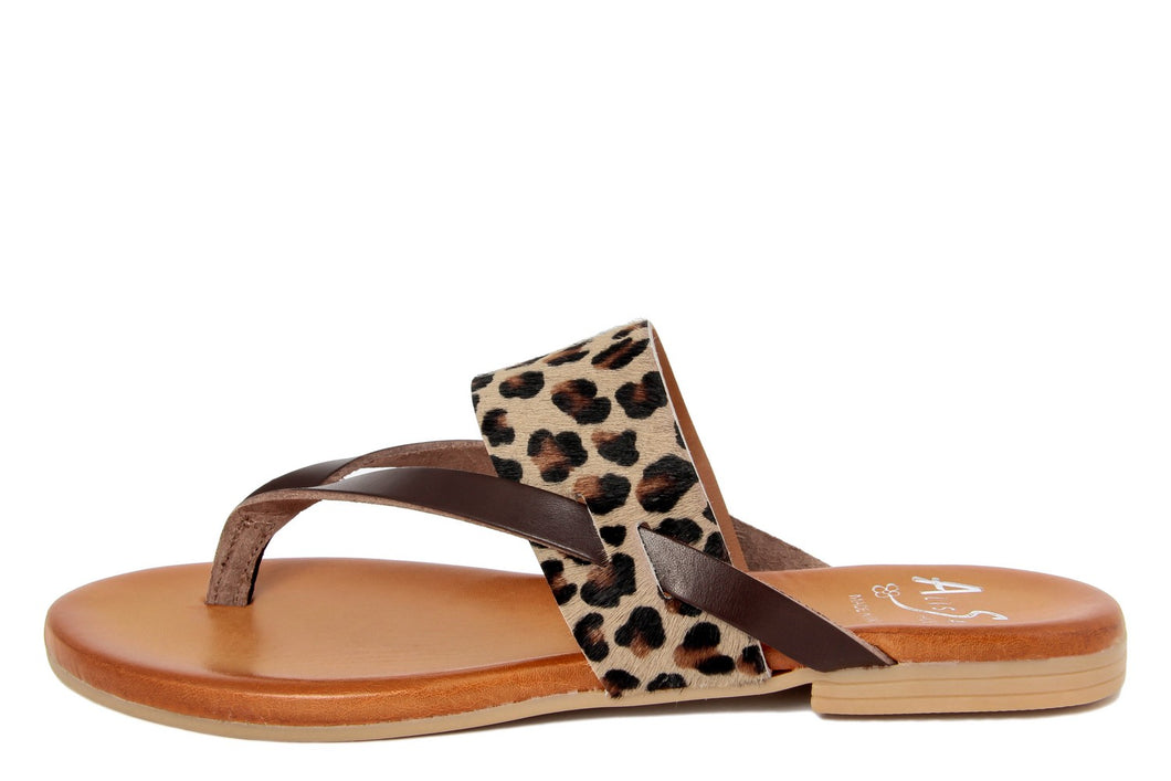 Sandali flat Donna in Pelle Multicolore