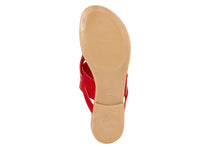 Carica l&#39;immagine nel visualizzatore di Gallery, Sandali flat Donna in Pelle Rosso
