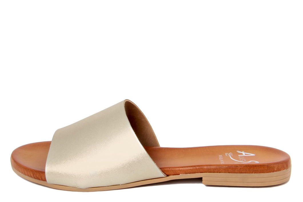 Sandali flat Donna in Pelle Dorato