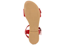 Carica l&#39;immagine nel visualizzatore di Gallery, Sandali flat Donna in Pelle Rosso
