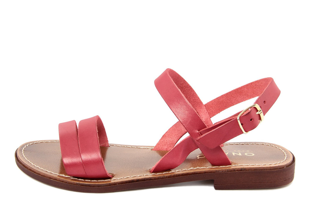 Sandalo Donna in pelle colore Rosso