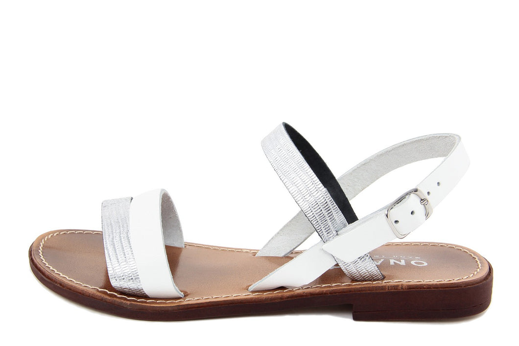 Sandalo Donna in pelle colore Bianco