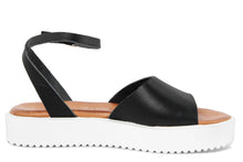 Carica l&#39;immagine nel visualizzatore di Gallery, Sandali platform Donna in Pelle Nero
