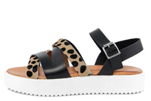 Carica l&#39;immagine nel visualizzatore di Gallery, Sandali platform Donna in Pelle Nero
